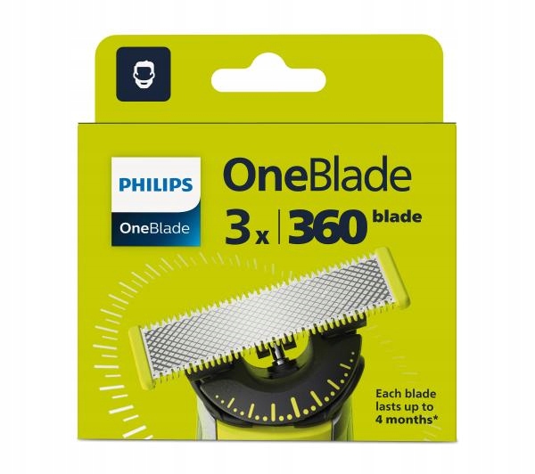 Ostrza do golarki PHILIPS OneBlade 360 QP430/50 3 Sztuki Rodzaj oryginał