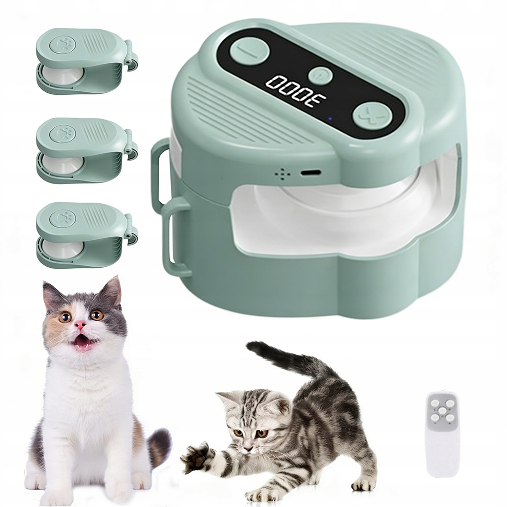 Levně Interaktivní hračka pro kočky s dálkovým ovládáním, pohyblivým peřím a svítícími prvky