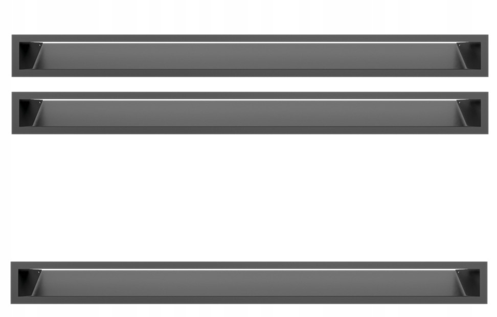 Kratki krbové Luft jednoduché grafitové 3ks 90x100