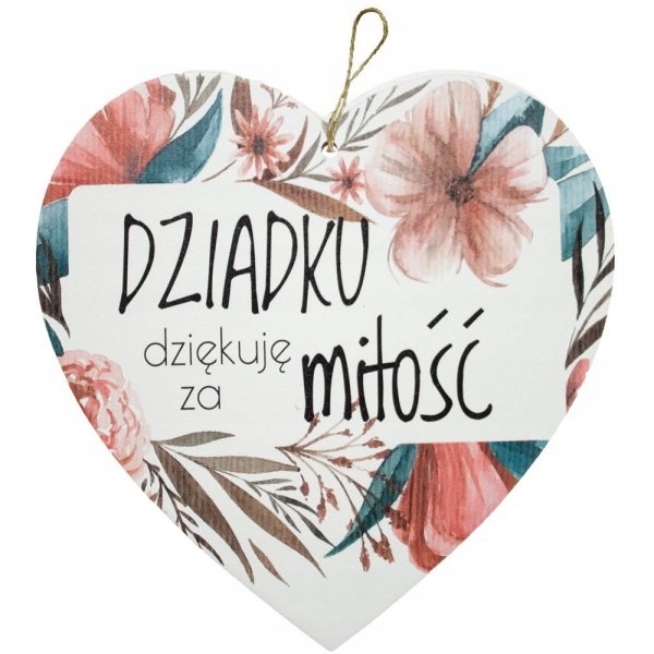 

Tabliczka drewniana serce Dziadku dziękuję Ci