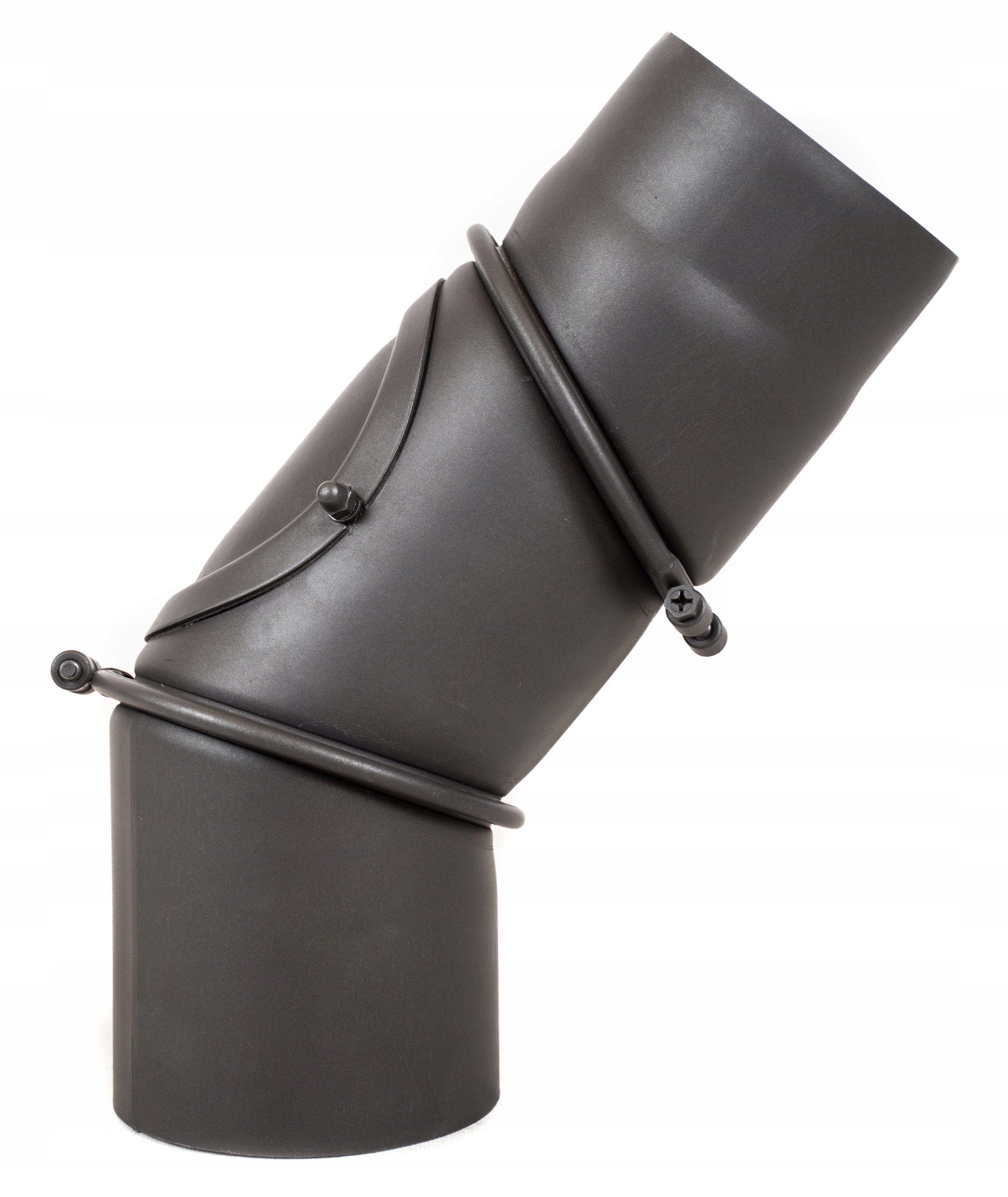 KOLANKO KOLANO DYMOWE DO PIECA FI 130 Z REWIZJĄ REGULOWANE Długość 0.25 m