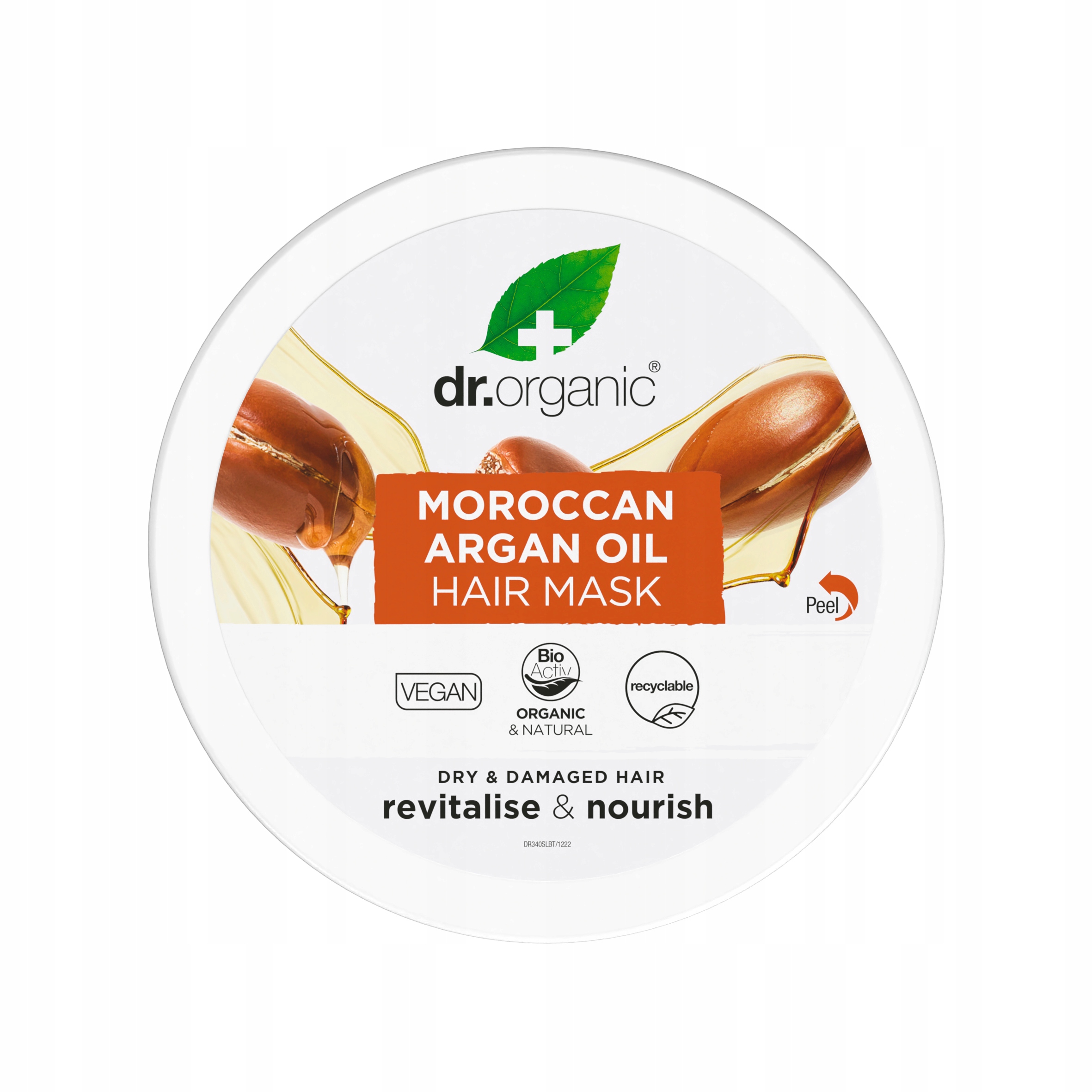 dr. organic Regenerační maska na vlasy, organický arganový olej 200 ml