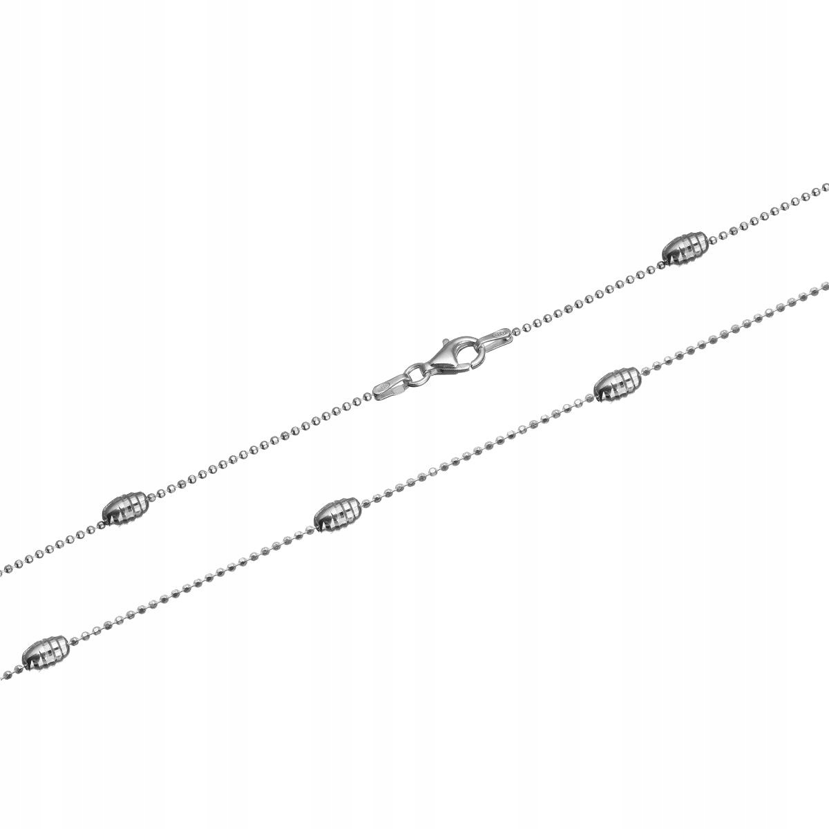 Stříbrný Řetízek S Řetízkem Agr 925 S Korálkami Vyzdobené Diamanty Jako Dárek