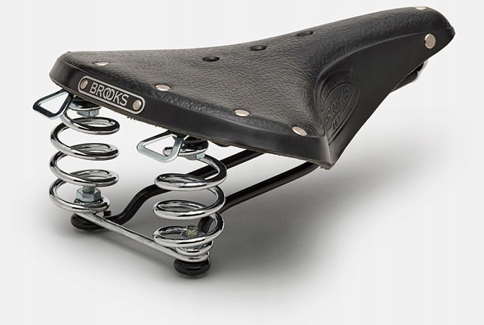 Siodełko Rowerowe Skórzane Brooks England B67 Sprężyny Black