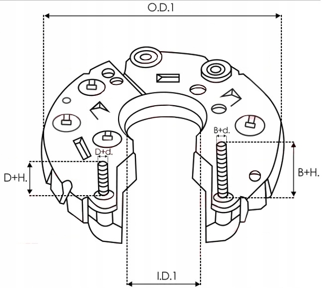 Mostek diodowy alternatora ARC1045 typ DELCO Producent czesci AS PL