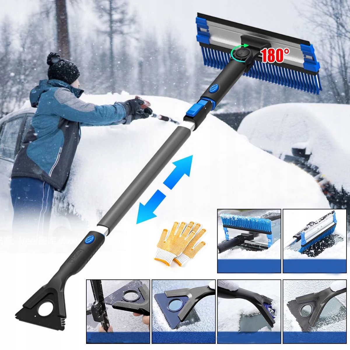 6 w 1 Odśnieżanie samochodów Odśnieżanie Skrobanie