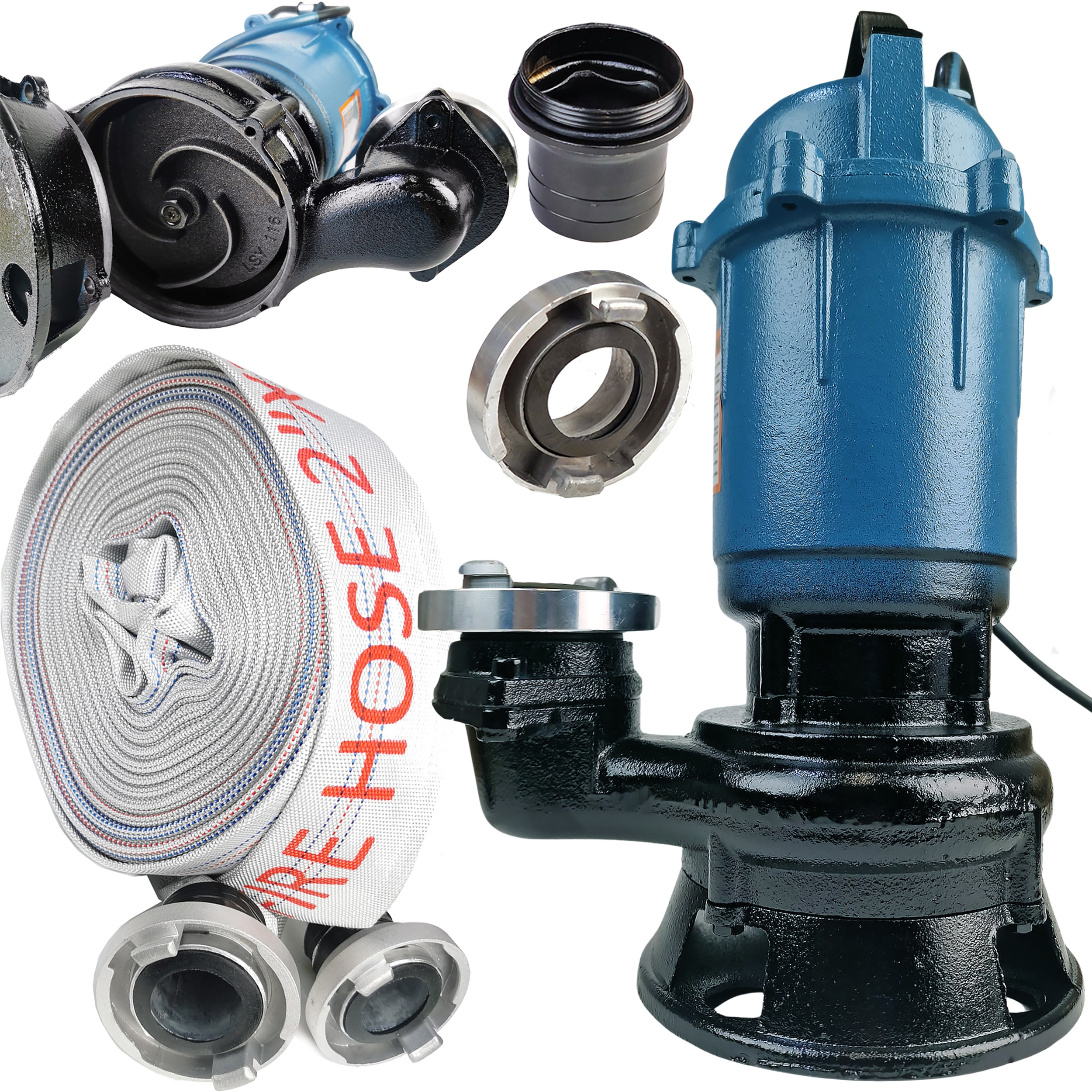 Pompa Do Szamba I Brudnej Wody Z Rozdrabniaczem Wąż Strażacki 30 Metrów