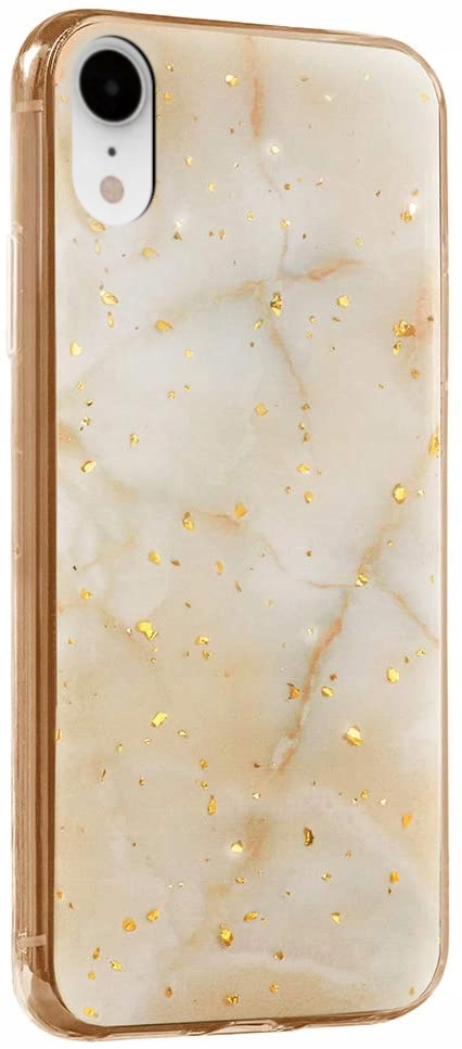 

Etui Do Iphone Xr Acryl Złote Drobinki Case +szkło