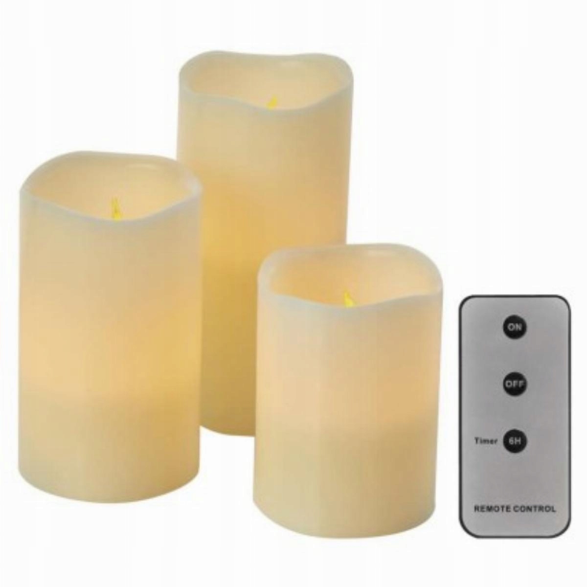 

Świece woskowe Led 9xAAA vintage timer 3szt pilot