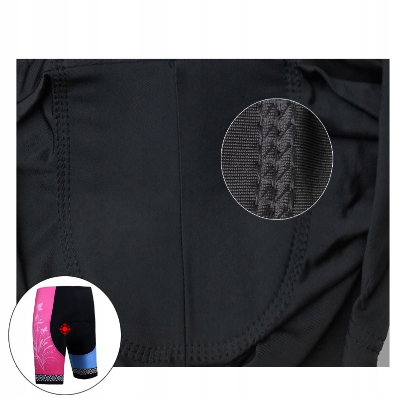 KRÓTKIE SPODENKI ROWEROWE DAMSKIE Z WKŁADKĄ ŻELOWE Kolor czarny