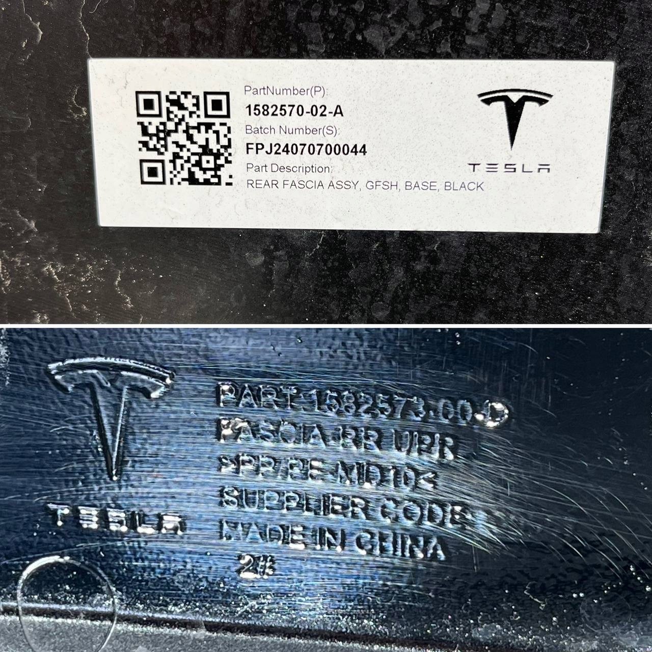 TESLA MODEL 3 III LIFT 2023-> bumper rear part 1582573-00-D