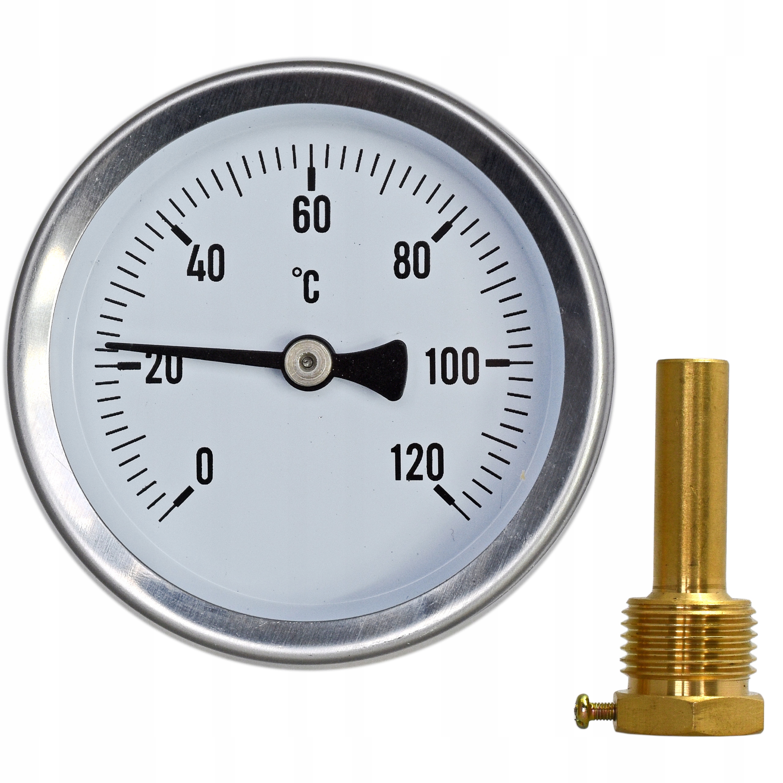 

Termometr tarczowy Co 63mm 1/2" tylny Piec