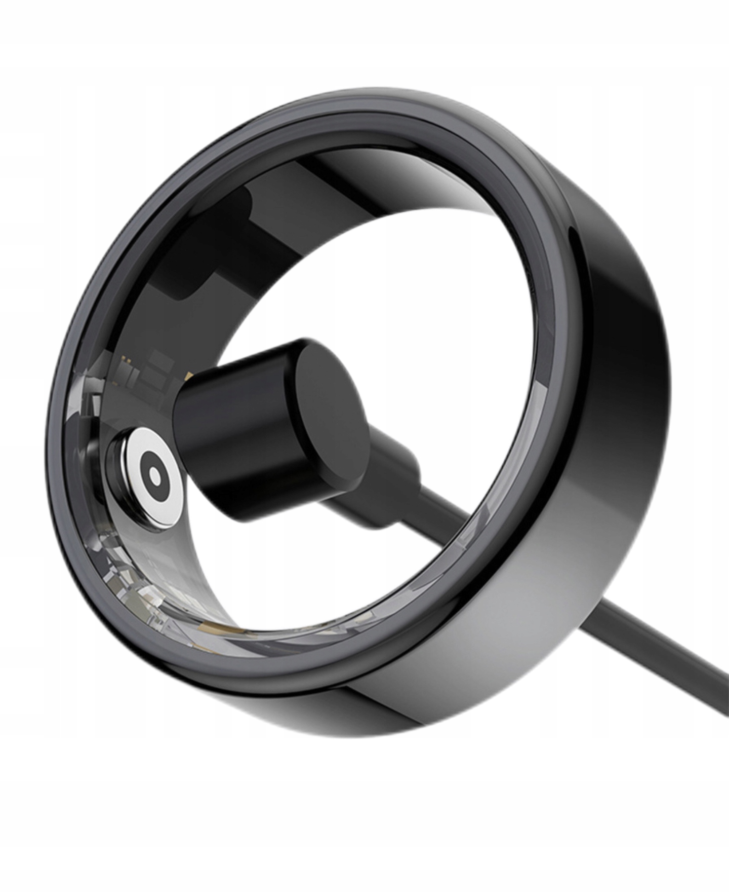 Smart Ring fitness tracker z krokomierzem czarny rozmiar 10