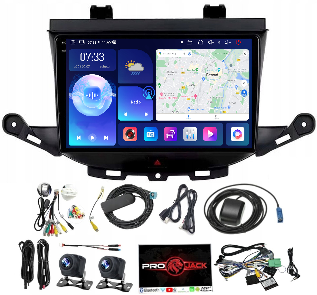 Android Rádio Opel Astra K 2015-2020 Wifi Carplay Usb 128 Gb Sim Modem