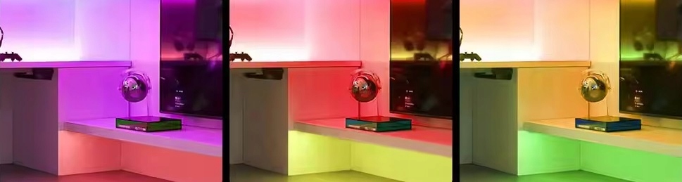 Paski LED USB OŚWIETLENIE LEDOWE podszafkowe meblowe LEDy do telewizora TV Długość 0.225 m