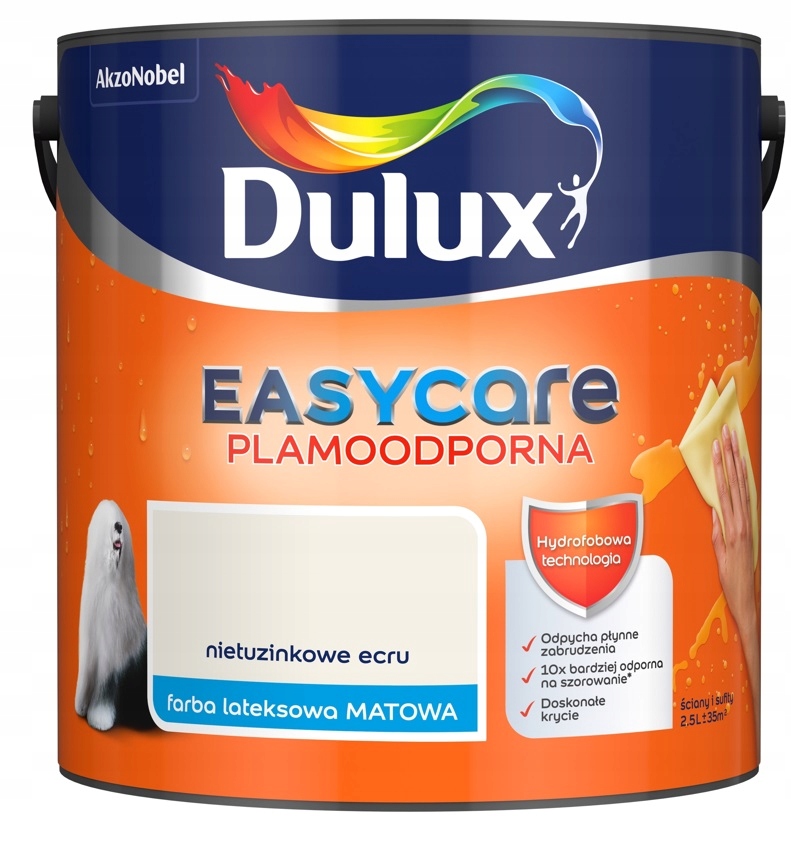 

Farba Dulux Easycare- nietuzinkowe ecru, 2.5l