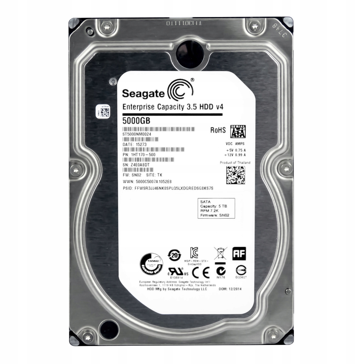 Seagate 5TB 7.2K 128MB Sata III 3.5'' ST5000NM0024