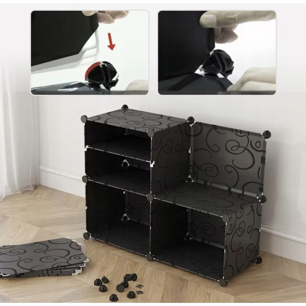 Półka na Buty Regał Szafka Stojak Obuwie Organizer Moduł 6 Półek Modułowa Wysokość mebla 94 cm