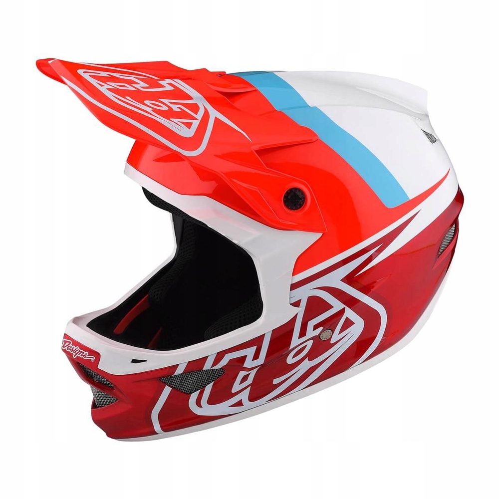 Cyklistická Přilba Troy Lee Designs D3 Fiberlite Slant Red Lg Velikost L 58-59 Cm