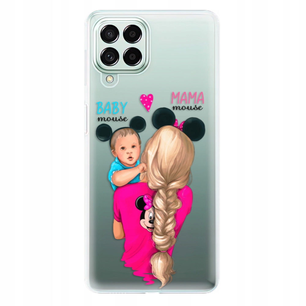 Silikonowe etui Mama Mouse Blonde and Boy do Samsung Galaxy M53 5G