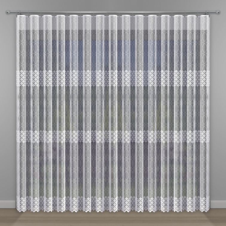 Mg Záclona 623/796 Bílá 400X250 cm Hotová Obšitá M