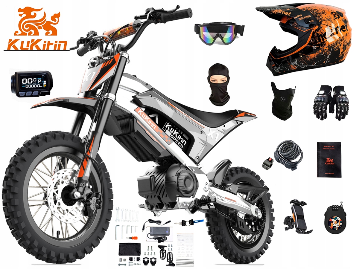 KuKirin X1 2000W 48V 20.8Ah 50 km/h terénní elektrické vozidlo s dojezdem 40 km