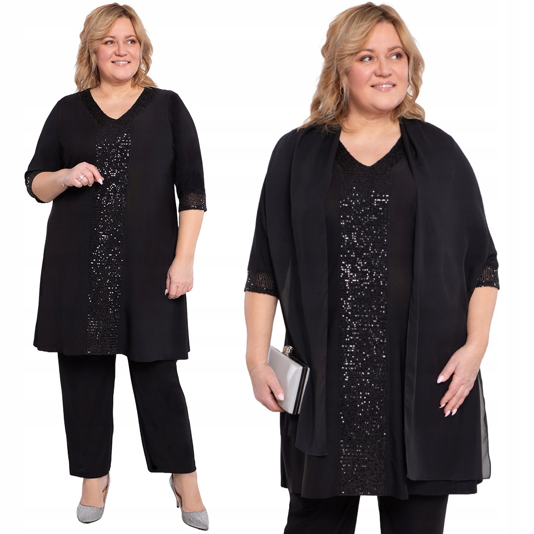 Černý komplet s flitry 60