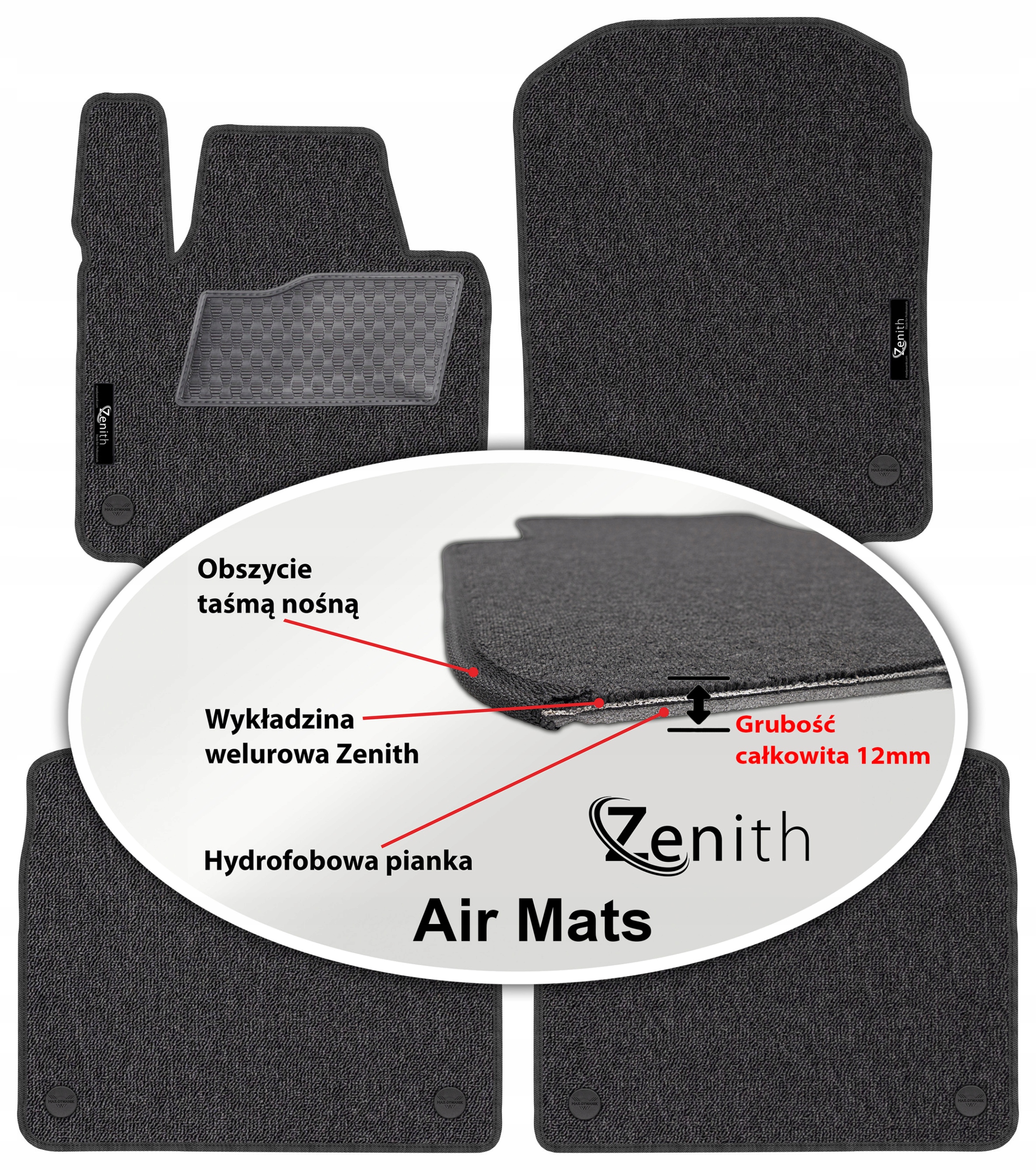 Mercedes Gls X167 2019 Velurové koberce do auta Zenith Air Mats