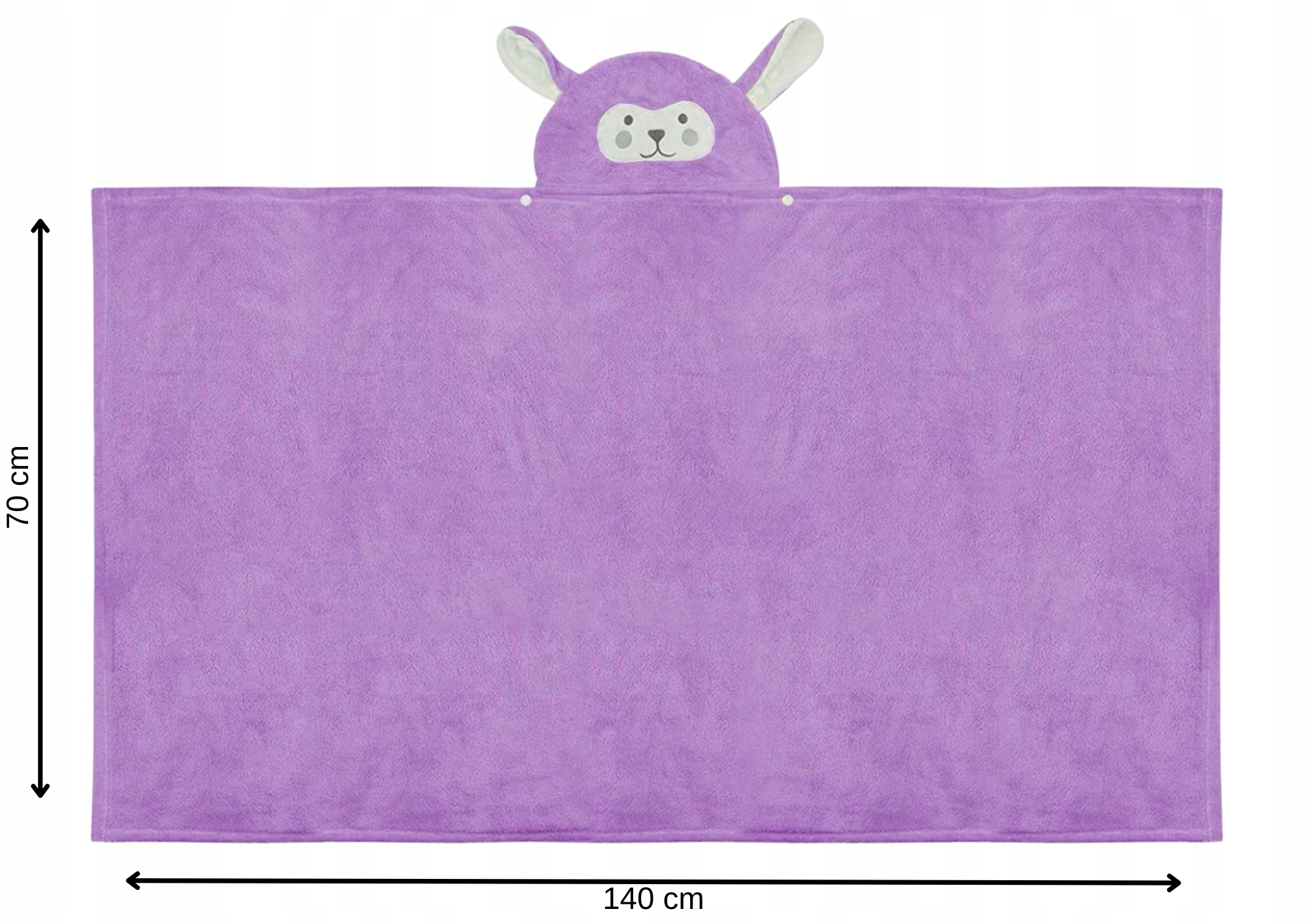 RĘCZNIK OKRYCIE KĄPIELOWE Z KAPTUREM 70X140 KĄPIELOWY PONCZO DLA DZIECI Gramatura 400 g/m²