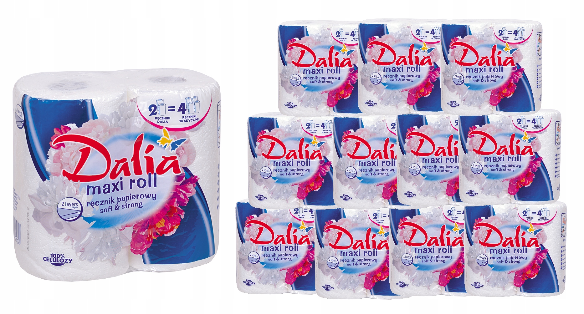 

Ręcznik Papierowy Dalia Maxi 2WARSTW (2 rolki) x12