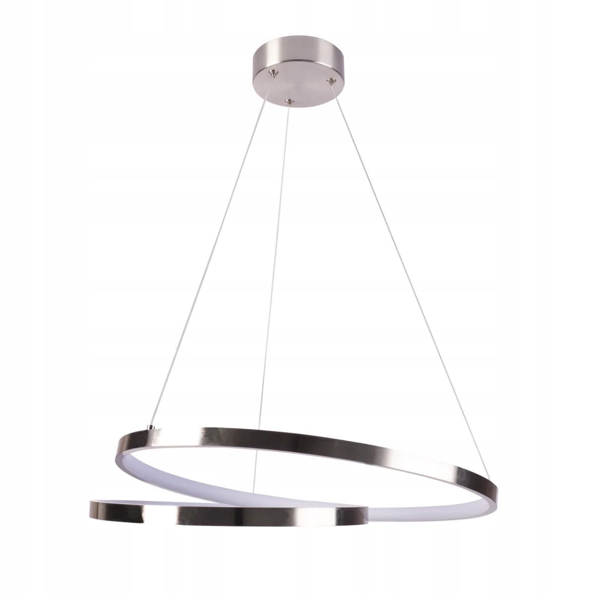 Moderná závesná lampa Led nikel neutrálna farba do obývačky 50 cm Polux