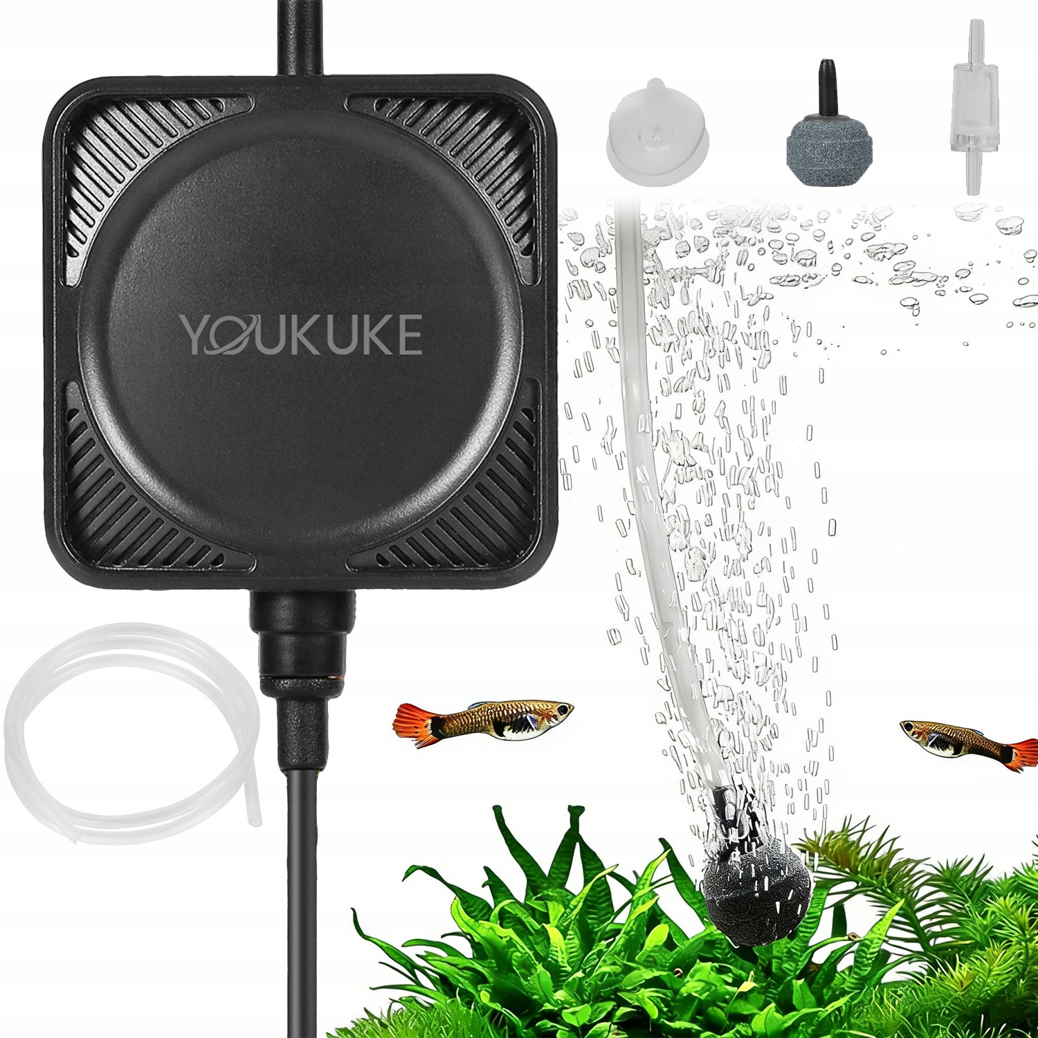 Levně Mini Provzdušňovač Pro Akvárium 1W 450ml/min Pumpička Na Sklo Voda