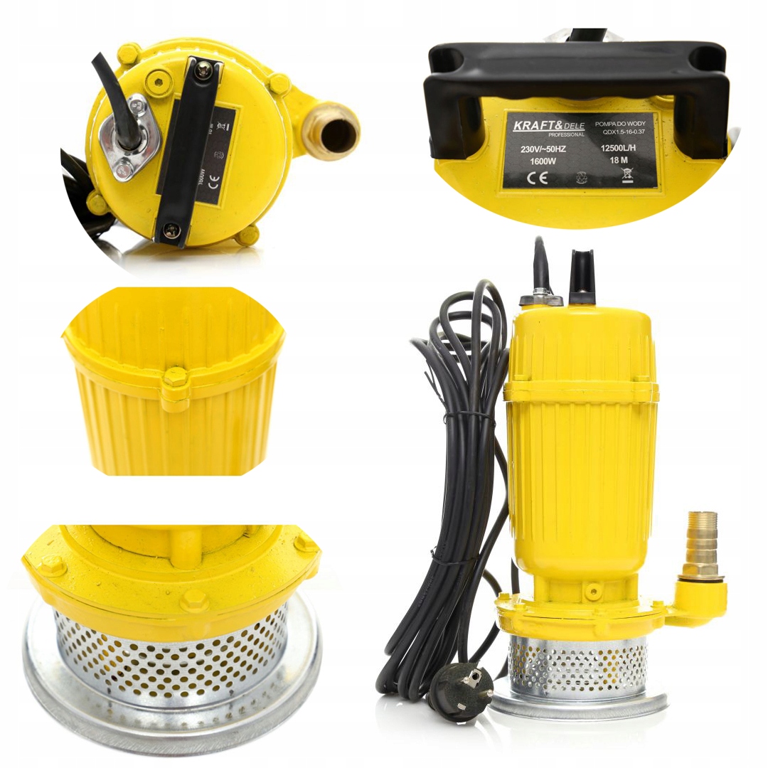 Ponorné čerpadlo na čistou a špinavou vodu Kraft&Dele 1600 W 5000 l/h