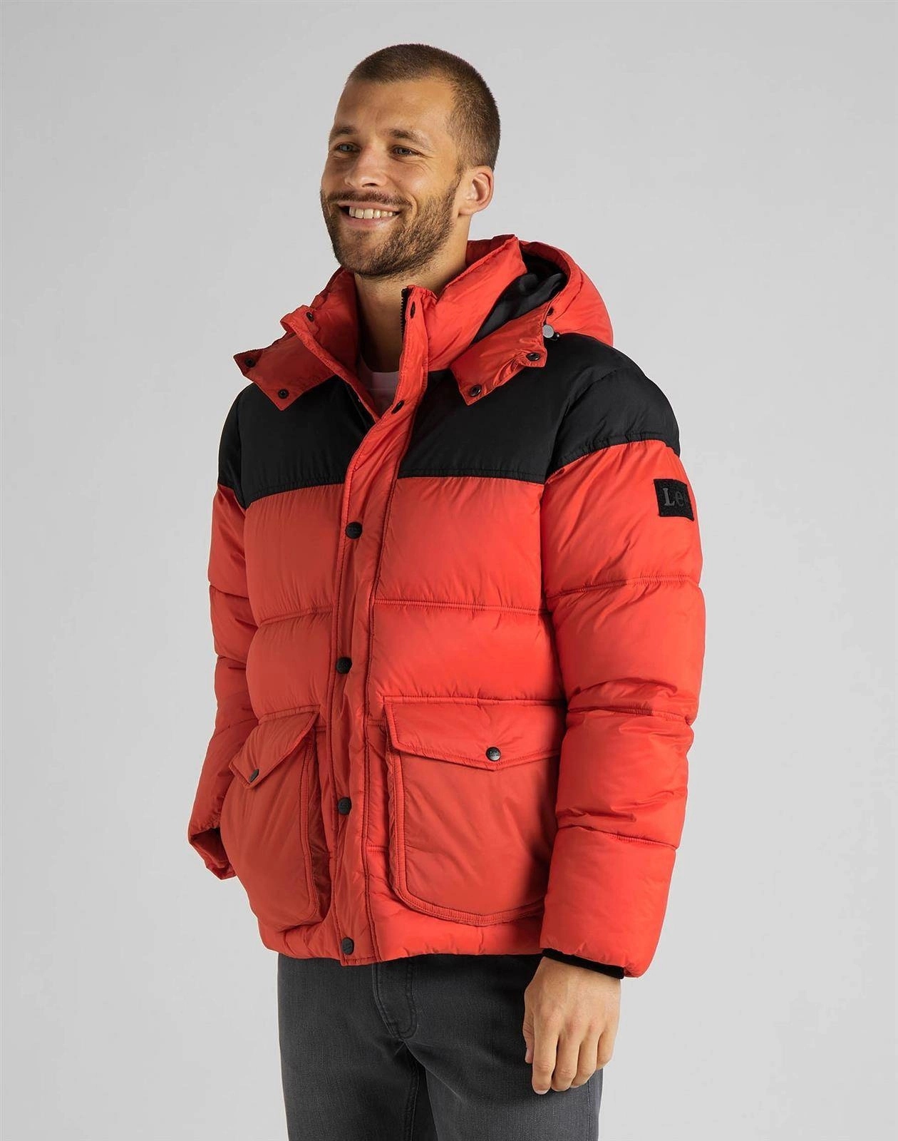 Pánská péřová bunda Lee Puffer Jacket Poinciana L86NSZOL XL