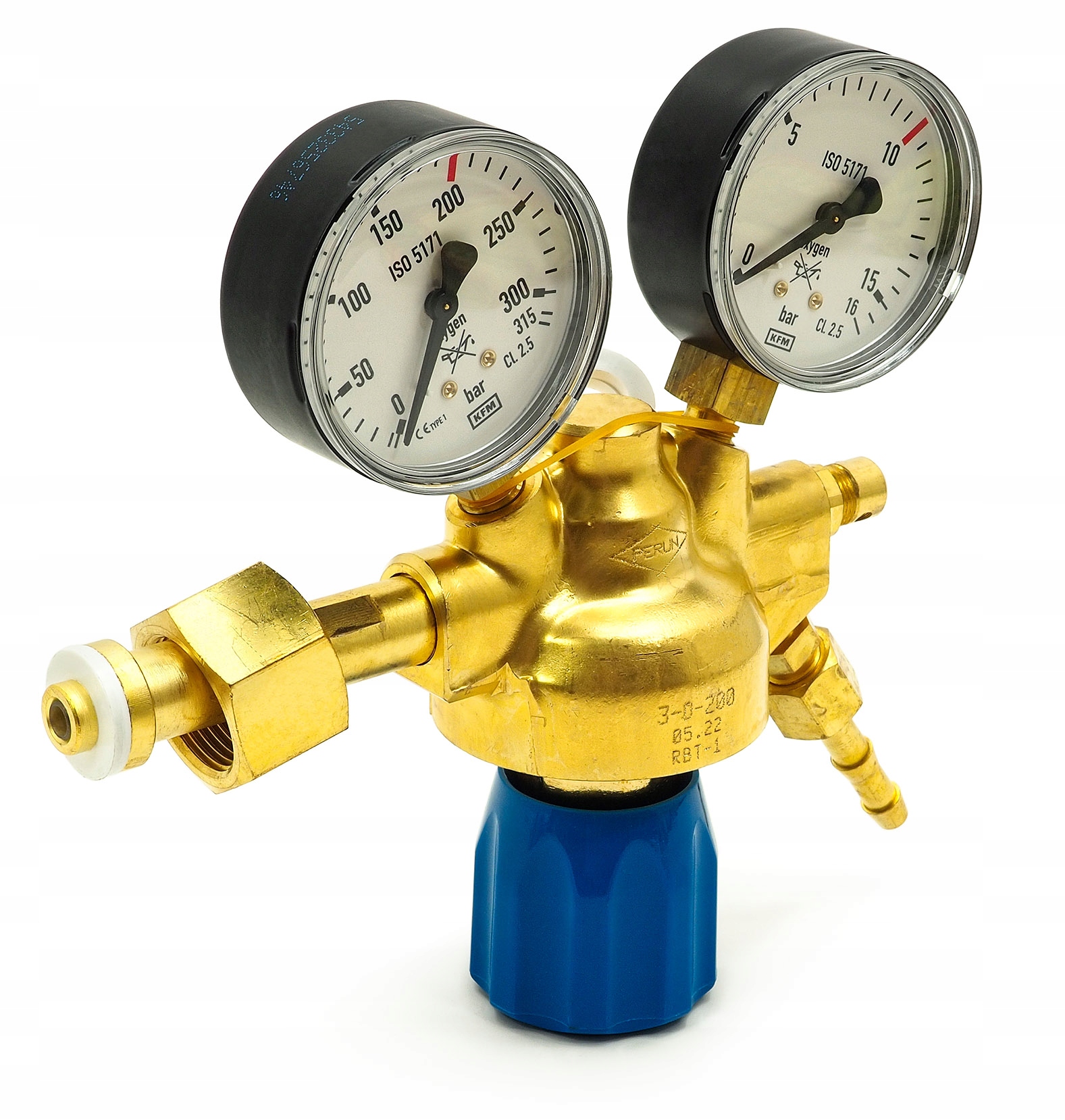 Redukční ventil Perun Kyslík RBT-1 O2 10 Bar 30 m3/h