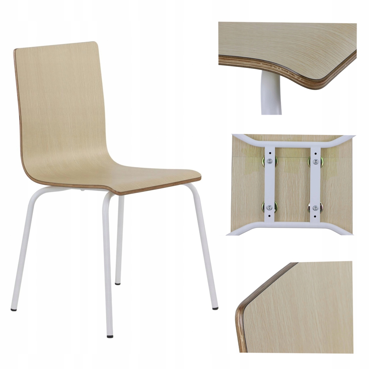 Stolička Z Laminovanej Preglejky Werdi B Biela/prírodná