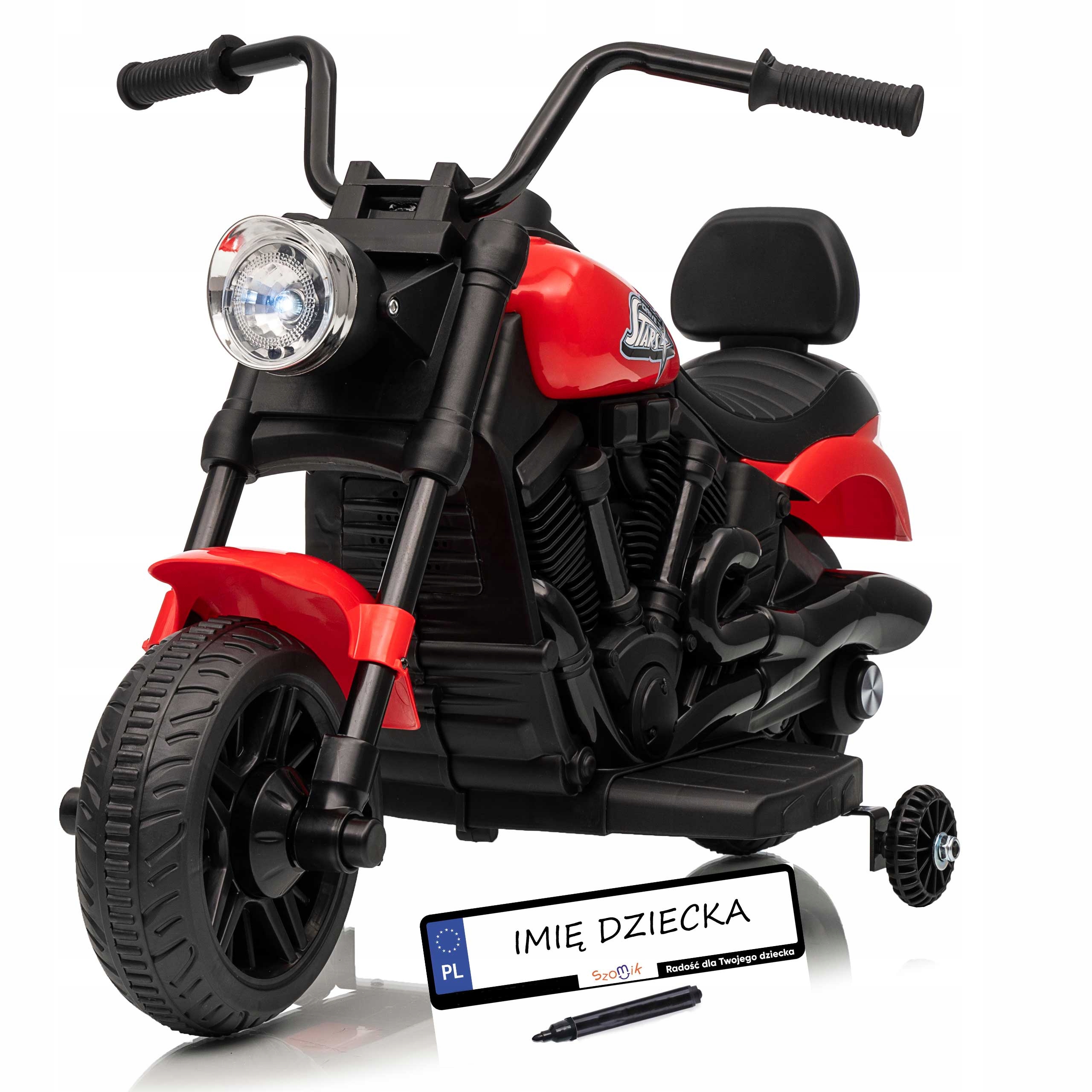 Motor na Akumulator Dla Dzieci Dźwięki Led Tablice