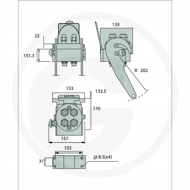 2P506G-4-12GFC, 2P506G412GFC - Мультисоединитель Faster 2p506g четырехместная розетка