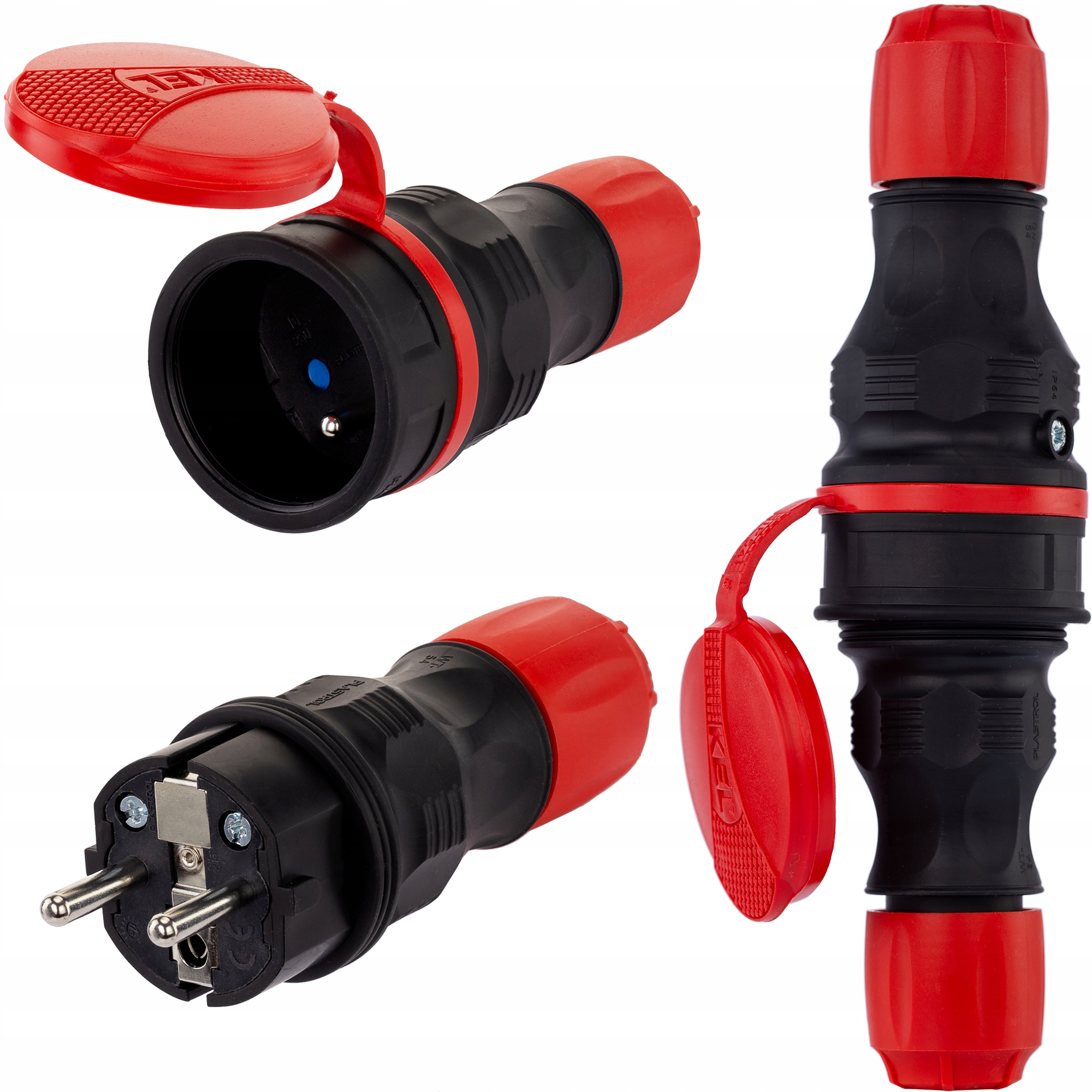 

Wtyczka Gniazdo zestaw hermetyczny 16A 250V IP54