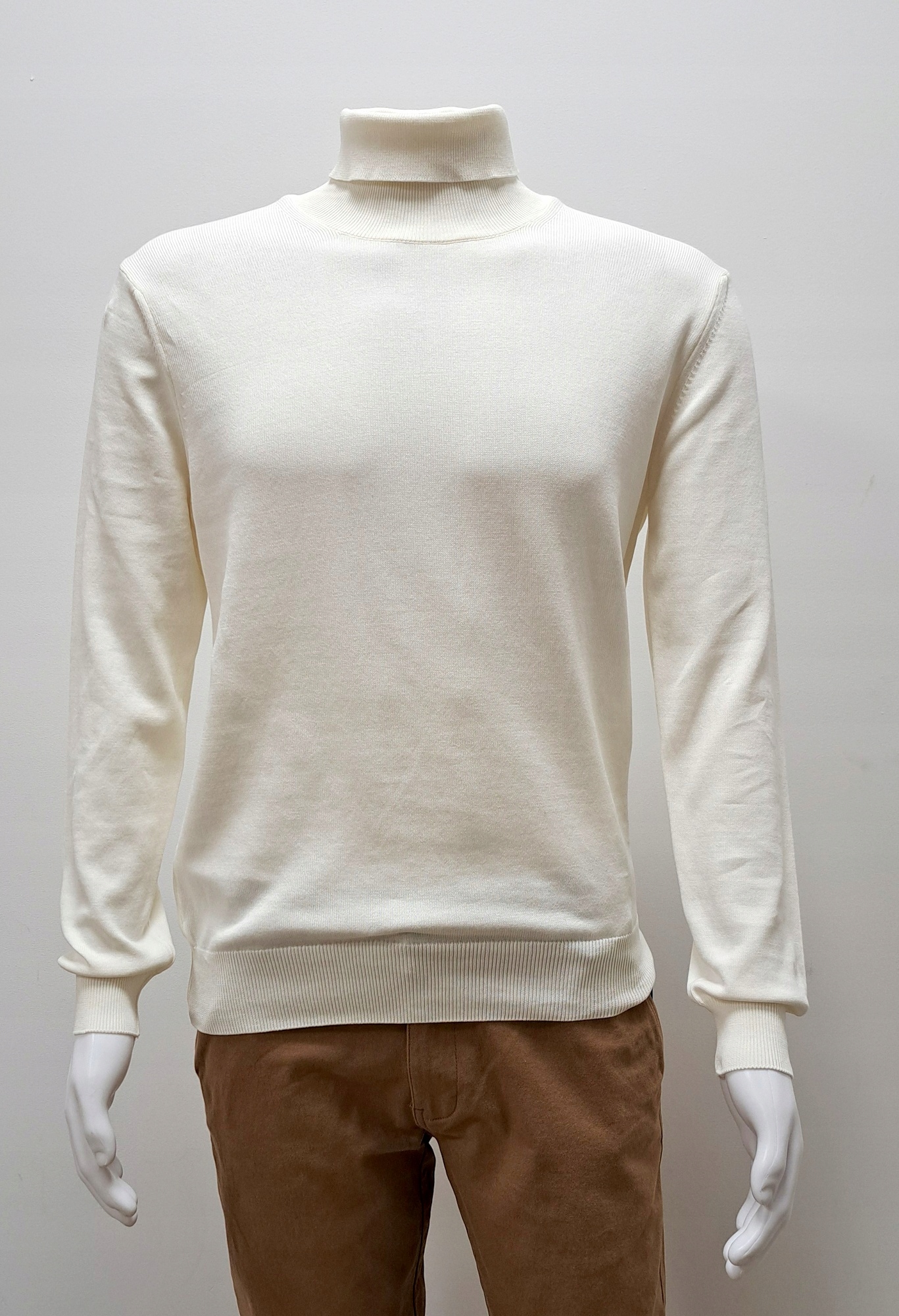 Pánský Rolák 100% Bavlna Jemná Bílá XL