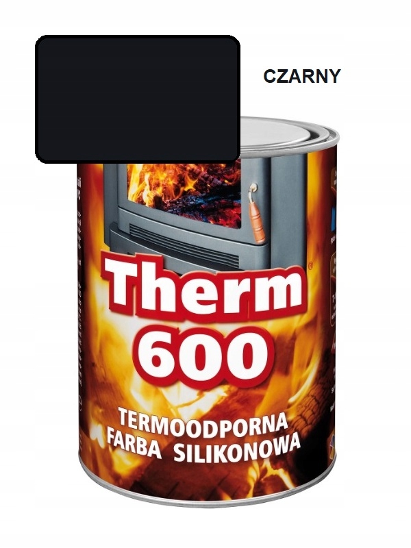 Farba żaroodporna Therm 600 700ml Czarny