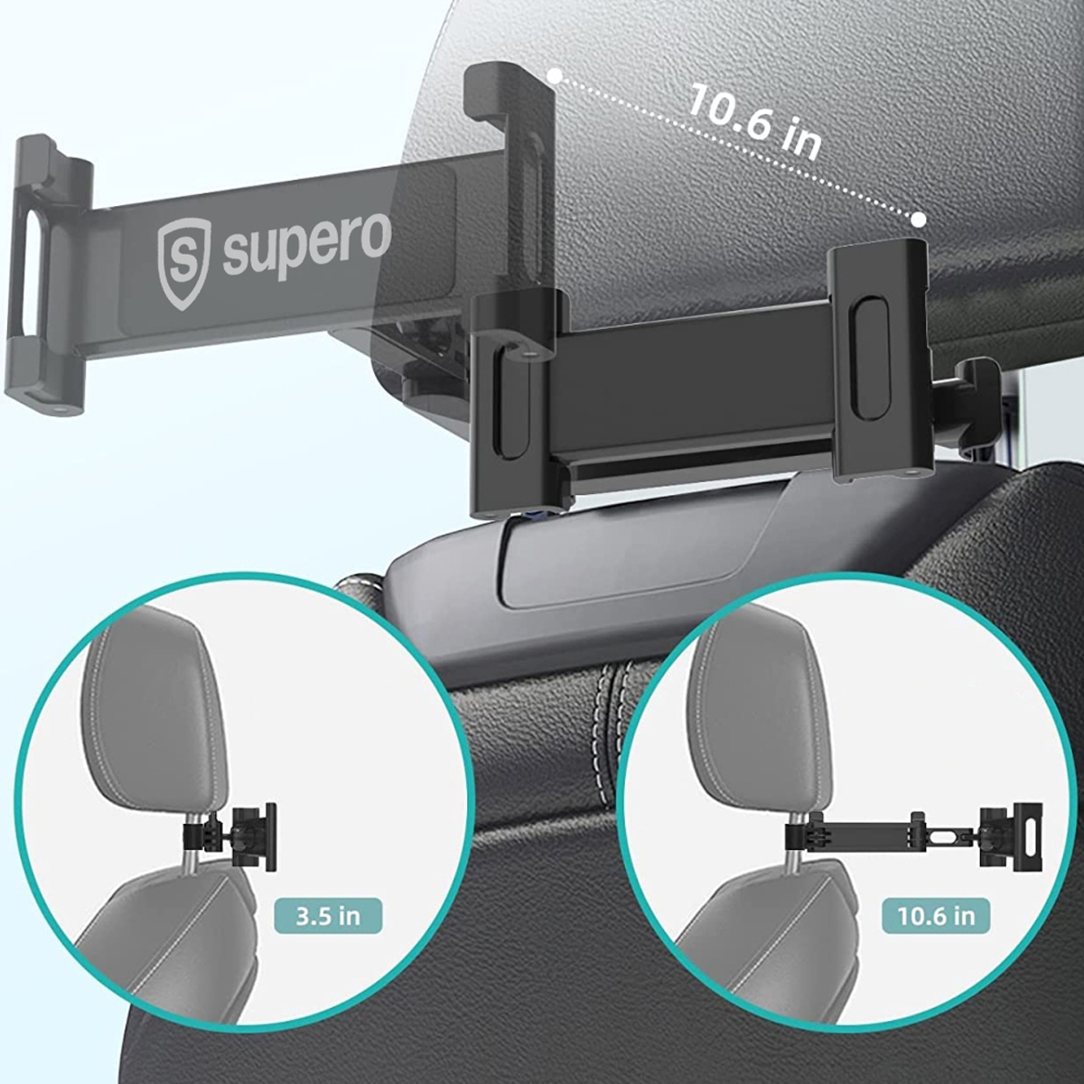 Uchwyt samochodowy na telefon tablet na zagłówek DO TELEFONU TABLETU 360 Numer katalogowy producenta Uchwyt na zagłówek