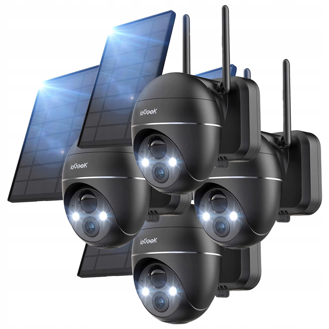 Solární Otočná Wifi Kamera 2K 3MPX Ip Venkovní 4X Zoom Full Hd 4KS