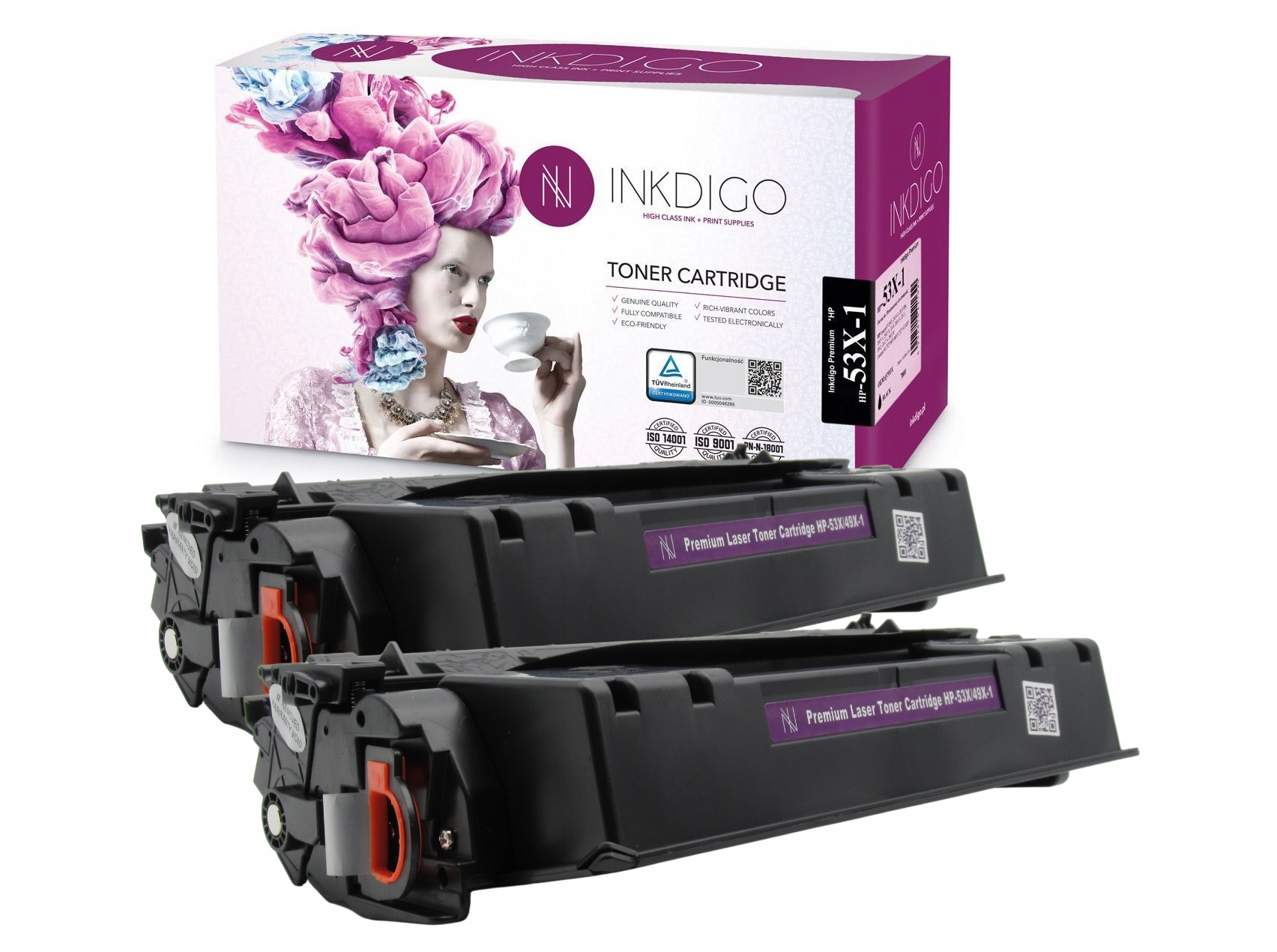 

2x Toner do LaserJet P2014n zamiennik Q7553X 53X