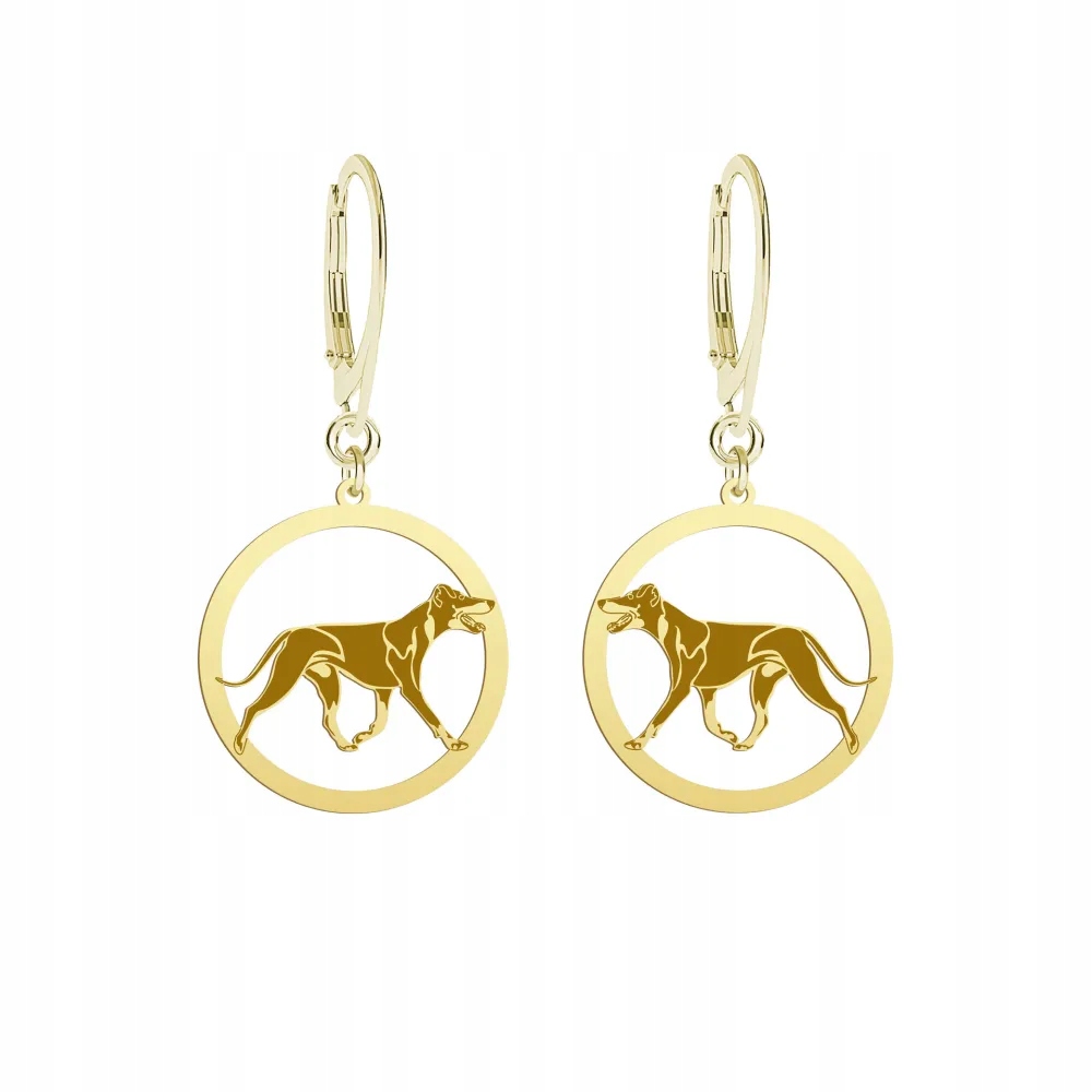 Náušnice Zlaté s Manchester teriérem 925 Šperky Dárek Žena Gravírování