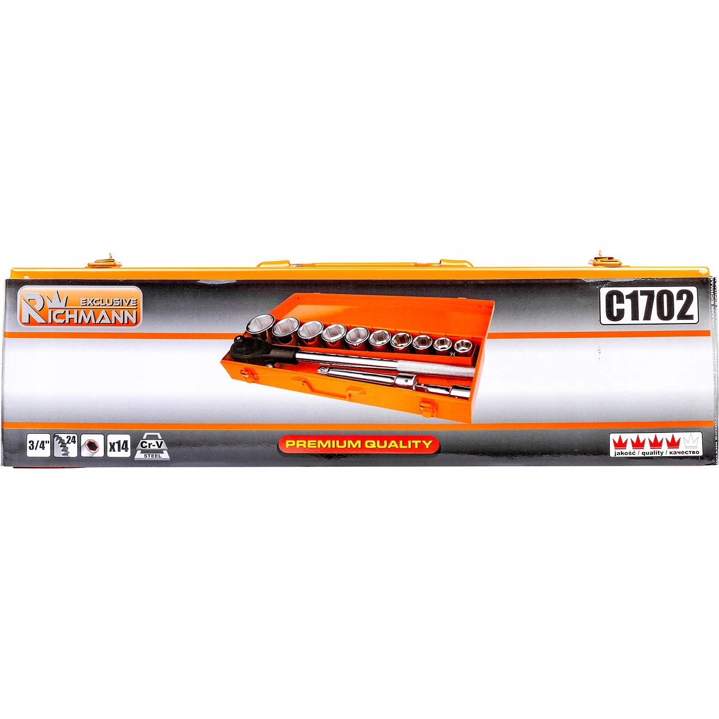 Ударные колпачки комплект CrV3/4 22-50 мм 14 ELE 6-угол