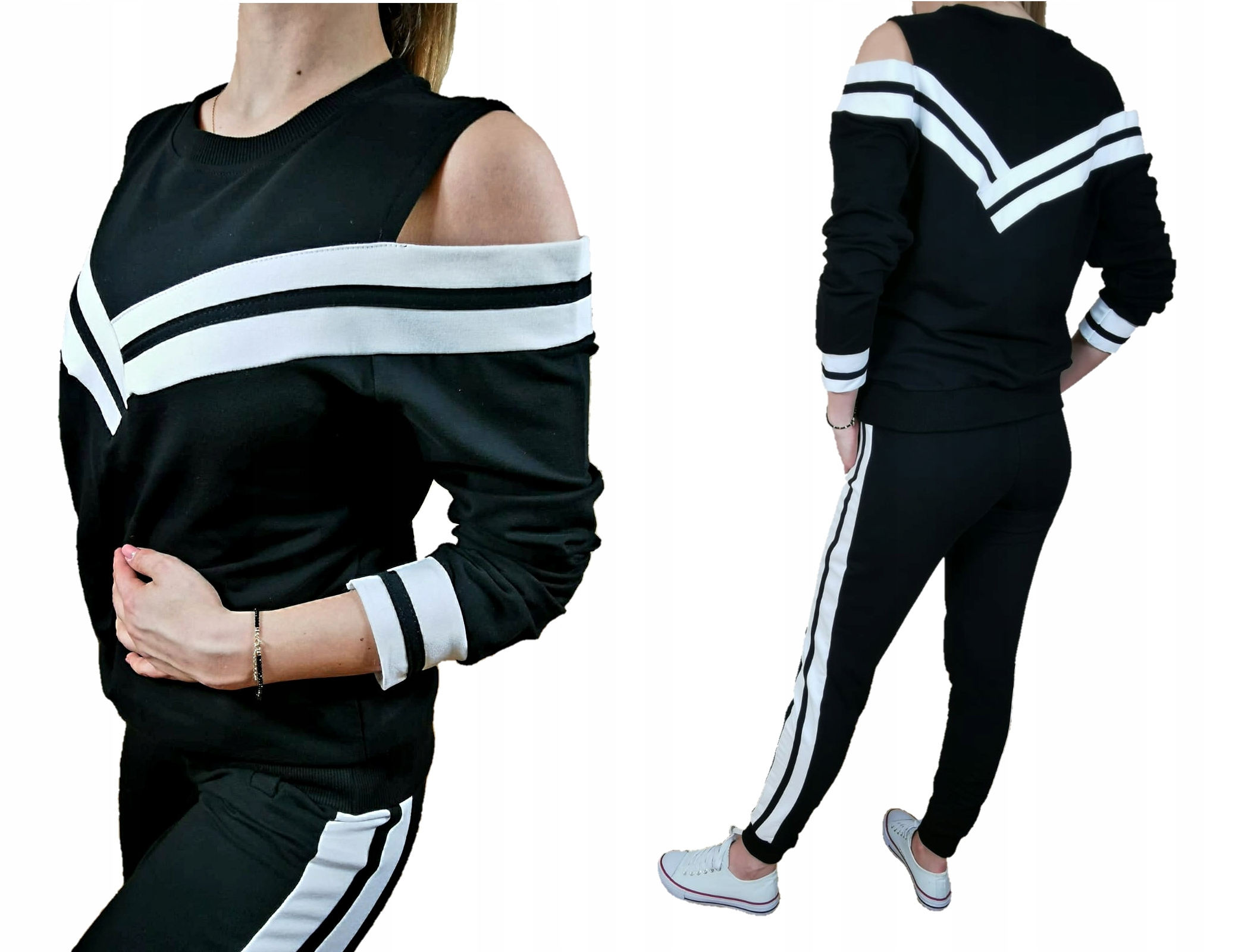 

Mega Piękny Komplet Dresowy Spodnie Bluza Dres
