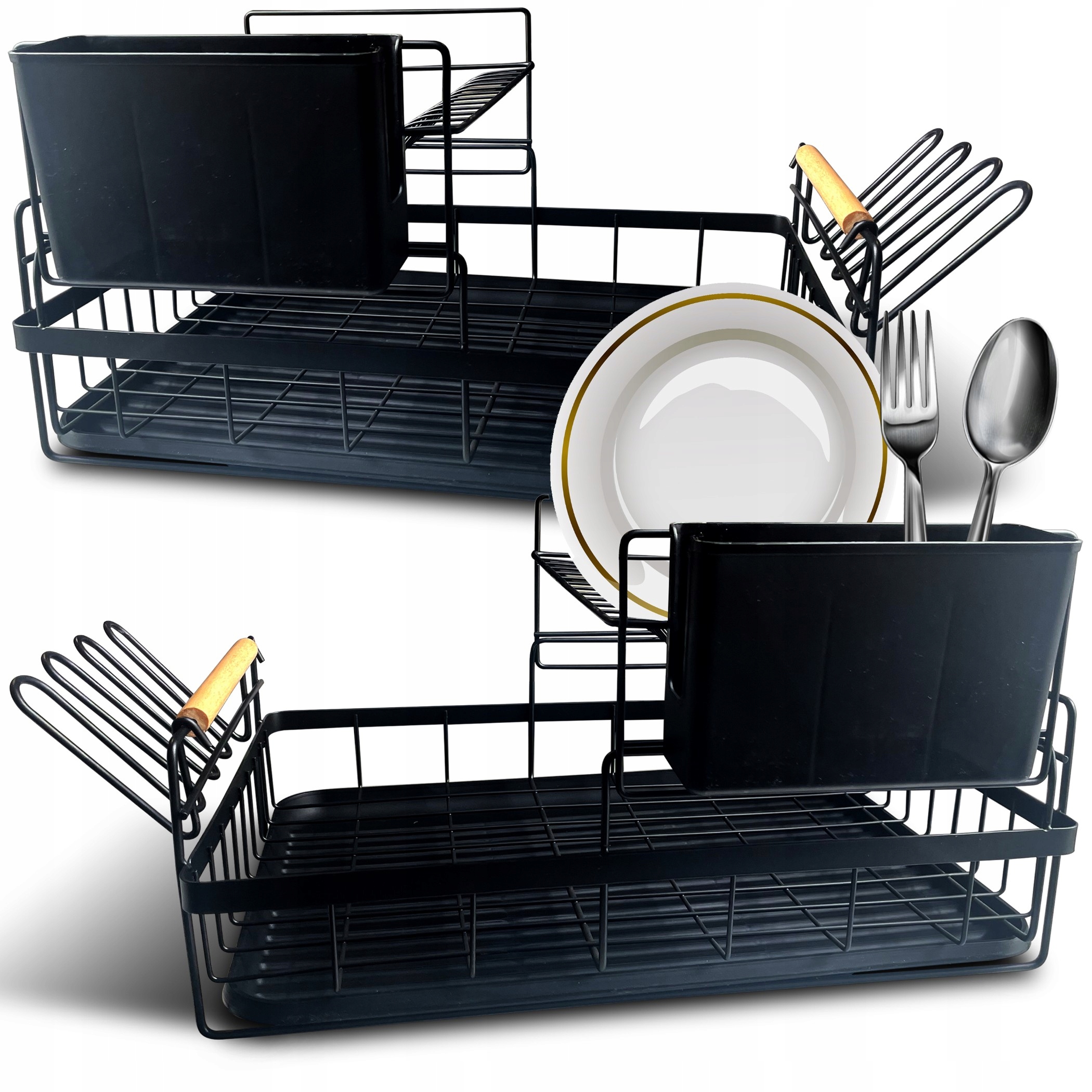 Odkapávač Na Nádobí Dvouúrovňový Odkapávač S Velkou Stojací Miskou