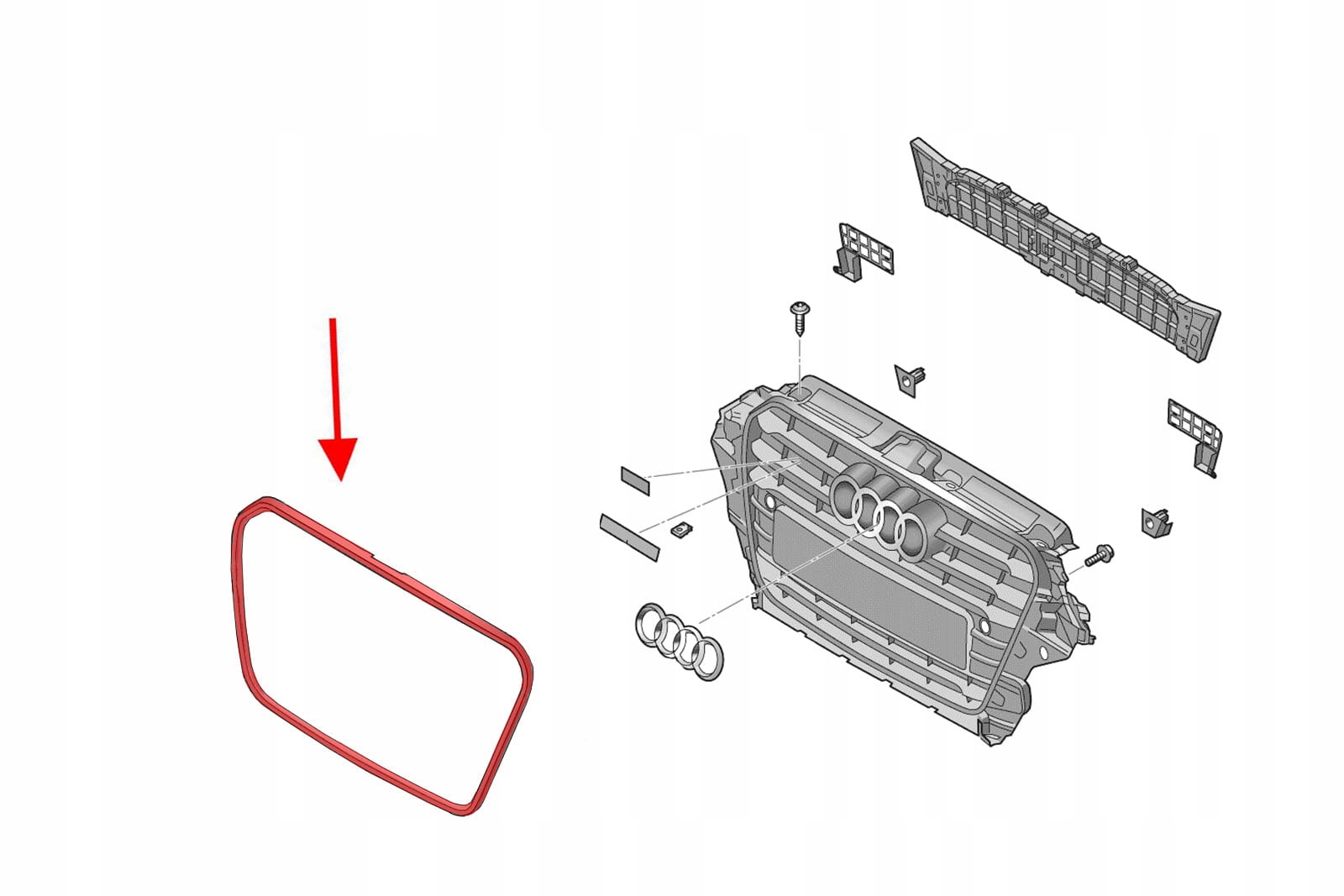 AUDI Q5 8R 2012-2017 CZARNA RAMKA GRILLA 8R0853651AB EAN (GTIN) 5905226109849