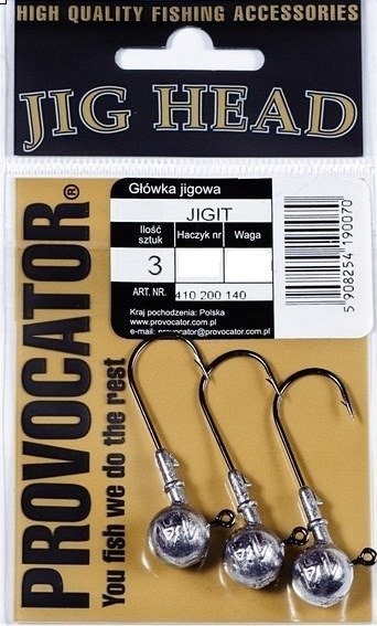 PROVOCATOR GŁÓWKA JIGOWA JIGIT 7/0 7GRAM OP3SZT GŁÓWKI JIGOWE Kod producenta 7/0 7g